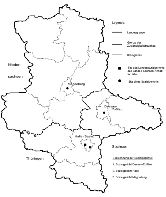 Gerichtsbezirke der Sozialgerichtsbarkeit